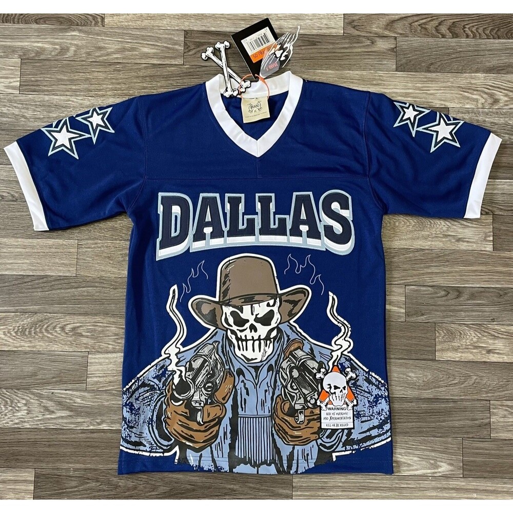 Dallas Cowboys Dak Prescott Jersey Men’s XS Blue Stitched Retro NWT